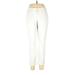 DKNY Dress Pants - High Rise Straight Leg Boyfriend: Ivory Bottoms - Women's Size 10