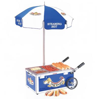 Nemco 6550-DW3 Mini Countertop Hot Dog Steamer Cart w/ Pan Configuration #3, 120v/1ph, Blue