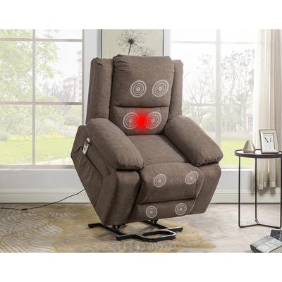 Power Lift Recliner Chairs Heating Massage Sofa w/Remote Control,Brown