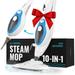 Steam Mop Cleaner 10-in-1 with Convenient Detachable Handheld Unit