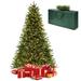 Gymax 7 FT Pre-Lit New PE & PVC Christmas Tree 3-Minute Quick Shape