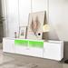 LED Entertainment Center TV Stand - Modern Design, RGB Lights - Fits Up to 75-inch TVs - Cable Management, Hidden Storage