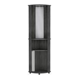 Corner Bar Cabinet Rialto, Living Room, Smokey Oak,High quality and durable