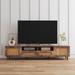 Rustic Farmhouse Style TV Stand Console Table, Wooden Media Entertainment Center with 2 Doors and 2 Open Shelves