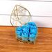 Petals Gold-Plated Iron Heart Shape Basket With 6 Soap Flower Roses Scented Flower Soap Best Gifts Ideas For Women Girlfriend Wife Mother Blue