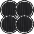 4PCS Bling Car Cup Coasters Crystal Car Cup Holder Coaster Rhinestone Universal Vehicle Anti Slip Car Insert Coaster Suitable for Most Car Interior Car Bling Accessories for Women Black