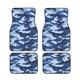 ZICANCN Waterproof Car Floor Mats Full Set Abstract Blue Camouflage Automotive Carpet Mats for Vehicle Trucks Suv Jeep 4 Pieces