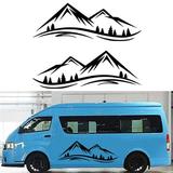 2PCS RV Camper Caravan Sticker Decal Woods Graphic Mountains Universal