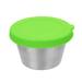 1 Set Salad Dressing Container with Silicone Lid Leak-proof Stainless Steel Lunch Bento Box Food Pick Sauce Cup Picnic Supplies