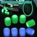 8 Pcs Universal Fluorescent Luminous Tire Valve Stem Cap Car Tire Valve Cap