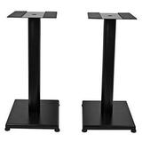 Pair RS21B 21 Inch Steel Bookshelf Speaker/Studio Monitor Stands-Black V2