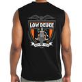 Low Deuce Motorcycle Shirts for Men Sleeveless Biker Shirt Soft and Lightweight Mens Biker T Shirts Motorcycle Shirt Black (XL)