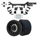 Hardcore Parts 6 Drop Axle Lift Kit for EZGO TXT/PDS (1994.5-2001.5) Electric Golf Cart with 14 Black Venom wheel Wheels and 22 x10.5 -14 GATOR On-Road/Off-Road DOT rated All-Terrain tires