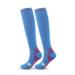 HAXMNOU Knee High Socks Compression Socks for Women Or Men Circulation Is Best for Athletics Support Cycling Over The Knee for Women Blue