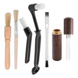 Espresso Coffee Stirrer Hand Tampers Distribution Tool Coffee Stirring Needle Type Distributor with Cleaning Brush