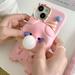 Pink Pig Phone Case Compatible with iPhone 12 Pro Max Cute 3D Cartoon Piggy Funny Animal Blowing Bubbles Shockproof Silicone Soft Case