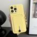 Feishell Compatible with iPhone XS Max Back Card Holder Wallet Cover Ultra Slim Thin Flexible TPU Gel Rubber Soft Silicone Shock-Absorbing Protective Phone Case for iPhone XS Max Yellow