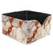 OWNTA Marble Pattern Square Pencil Storage Case with 4 Compartments Removable Dividers Pen Holder and Pencil Holder