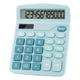 Trjgtas 12 Digits Electronic Calculator Solar Calculator Dual Power Calculator Office Financial Basic Desk Calculator-Blue