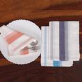 Stripes of Sweetness,'Set of 3 Purple, Orange and Blue Striped Cotton Dish Towels'