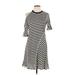 Grey by Jason Wu Casual Dress - A-Line Crew Neck Short sleeves: Black Print Dresses - Women's Size Medium