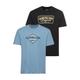 T-Shirt QUIKSILVER Gr. XL, blau (blau, schwarz) Herren Shirts T-Shirts