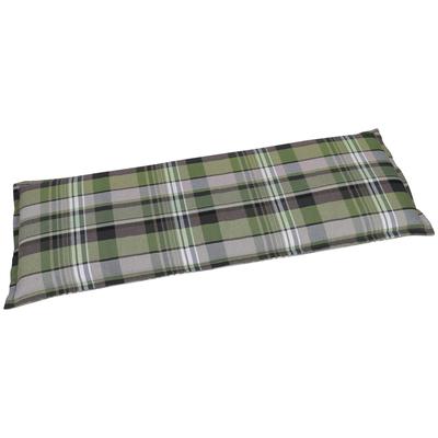 Bankauflage GO-DE "2-Sitzer", grau (grau, grün), B:115cm H:6cm T:48cm, Polyester, Polyurethan, Polsterauflagen, 115x48 cm Image