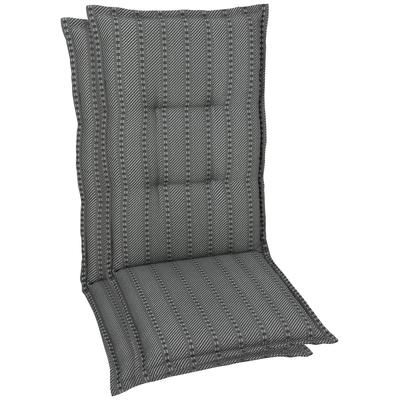 Hochlehnerauflage GO-DE, grau (anthrazit), B:50cm H:7cm T:120cm, Baumwolle, Polyester, Polyurethan, Polsterauflagen, 120x50 cm Image