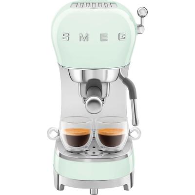 SMEG Espressomaschine "ECF02PGEU", grün (pastellgrün), B:14,9cm H:33cm T:32,9cm, Kaffeemaschinen