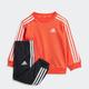 Trainingsanzug ADIDAS SPORTSWEAR "ESSENTIALS 3STREIFEN KIDS JOGGINGANZUG" Gr. 74, rot (bright red, white) Kinder Sportanzüge Jogginganzüge