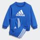 Trainingsanzug ADIDAS SPORTSWEAR "I BOS Jog FT" Gr. 86, blau (semi lucid blue, white) Kinder Sportanzüge Jogginganzüge
