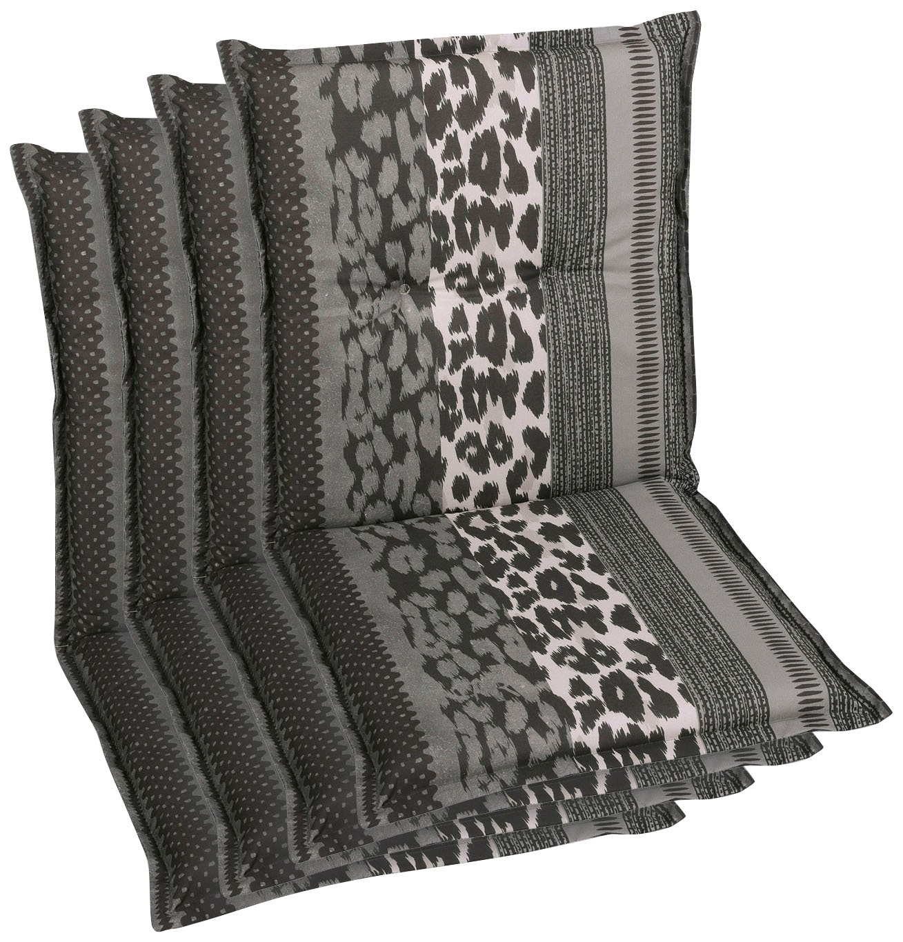 Sesselauflage GO-DE, grau (anthrazit), B:50cm H:7cm T:110cm, Baumwolle, Polyester, Polyurethan, Polsterauflagen, 110x50 cm Image