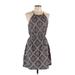 Soprano Casual Dress - Mini Halter Sleeveless: Black Dresses - Women's Size Large