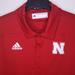 Adidas Shirts | Nebraska Cornhuskers Adidas Polo Shirt Mens Xl Red Aeroready College University | Color: Red | Size: Xl