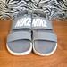 Nike Shoes | Auc - 0322 - Mens Sz. 7 Gray Grey Strap Nike Sandals Shoes - Gwosloo.73 | Color: Gray/White | Size: 7