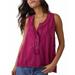 Free People Tops | Free People Josie Henley Tank Size L | Color: Pink | Size: L