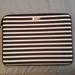 Kate Spade Tablets & Accessories | Kate Spade Striped Laptop Case | Color: Black/White | Size: Os