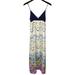 Anthropologie Dresses | Anthropologie Mermaid Silk Slip Maxi Dress Xs | Color: Blue/Cream | Size: Xs