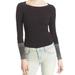 Free People Tops | Free People Rosey Thermal Cuff Top | Color: Black/Purple | Size: Xs