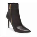 Michael Kors Shoes | Michael Kors. Black Pointed Toe Stiletto Zip-Up Dress Booties. Beautiful Boots. | Color: Black/Gold | Size: 8