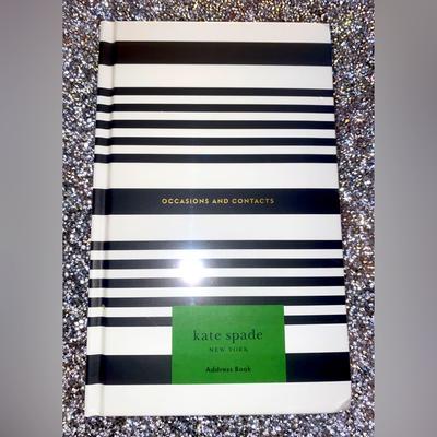 Kate Spade Office | Kate Spade Black Striped Address Book | Color: Black | Size: Os