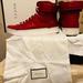 Gucci Shoes | Gucci Shoes|Men's Leather Gucci Signature Red Sneakers| Color:Red|Size:12.0| | Color: Red | Size: 12