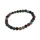 WORLD WIDE GEMS WWG Indian Agate 6mm rondelle smooth 7inch Natural Gemstones Beaded Bracelets for Men Women Healing Crystal Stretch Beaded Bracelet Unisex