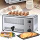 6 Slice Toaster Commercial - Extra Wide Slots +5 Speed Adjustable, Hamburger Bun Toaster, Hand Pop-Up Toasters, Removable Crumb Tray, 1 To 2 Minutes