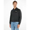 Sweatjacke TOMMY HILFIGER "MONOTYPE TRACK ZIP THROUGH" Gr. M, schwarz (black) Herren Sweatjacken