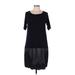 Bailey 44 Casual Dress - Shift Scoop Neck Short sleeves: Black Print Dresses - Women's Size Large