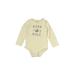 First Impressions Long Sleeve Onesie: Gold Bottoms - Size 18 Month