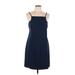 BCBGeneration Casual Dress - Mini Square Sleeveless: Blue Print Dresses - New - Women's Size 12