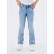 Bootcut-Jeans NAME IT "NKFPOLLY SKINNY BOOT JEANS 1142-AU NOOS", Mädchen, Gr. 146, N-Gr, blau (light blau denim), Denim/Jeans, Obermaterial: 67% Baumwolle, 28% Polyester, 3% Viskose, 2% Elasthan, unifarben, casual, skinny fit knöchellang, Jeans, mit...