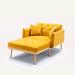 Lounge Chair - Everly Quinn 40.94" Wide Tufted Velvet Lounge Chair Velvet in Yellow | 62.2 H x 31.1 W x 40.94 D in | Wayfair